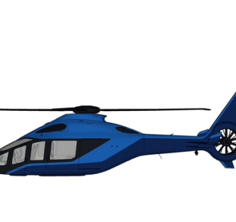 现代民用直升机su模型
