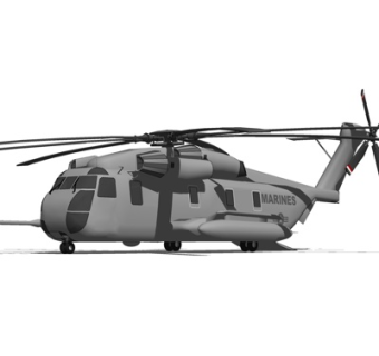 现代运输直升机su模型