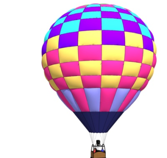 现代热气球su模型