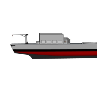 现代小型轮船us模型