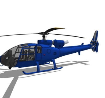 现代民用直升机su模型