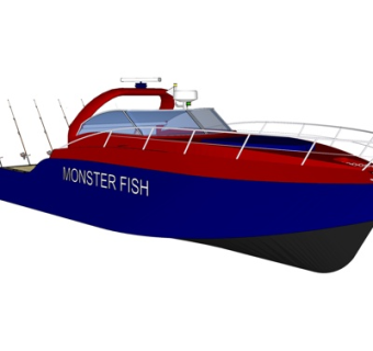 现代快艇su模型