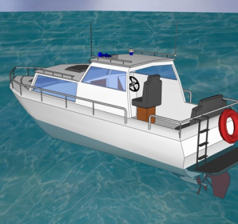 现代快艇su模型