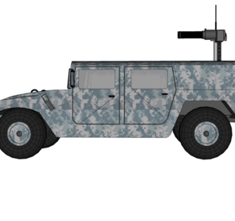 现代军用越野车su模型