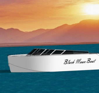 现代小型游艇su模型