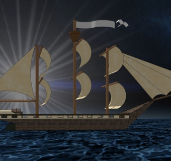 中式古代帆船su模型