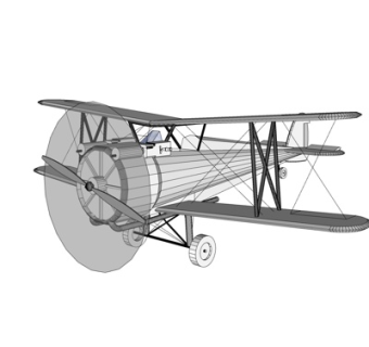 现代小型飞机su模型