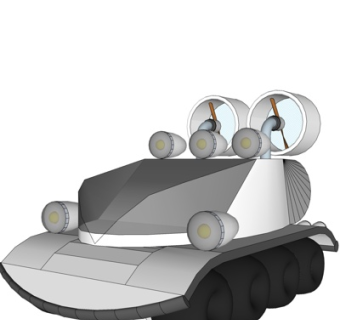 现代两栖全地形车su模型