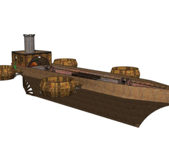 北欧浮空艇su模型