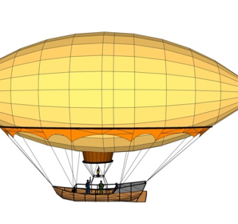 北欧浮空艇su模型