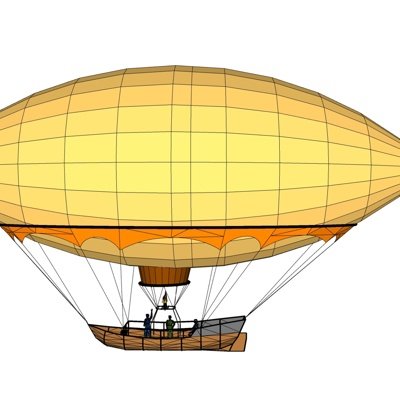 北欧浮空艇su模型