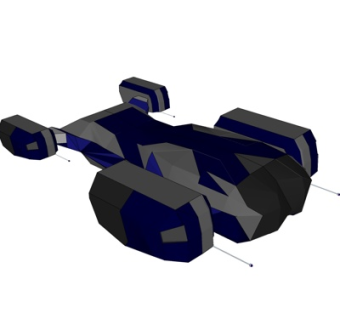 现代无人机su模型