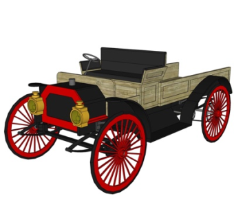 现代老爷车su模型