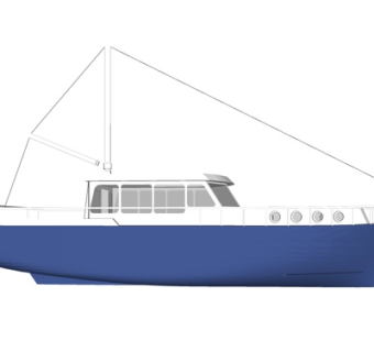 现代小型轮船su模型