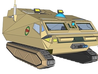 现代全<em>地形</em>装甲车su模型