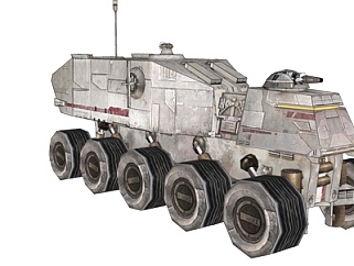 现代<em>全</em>地形装甲车su模型