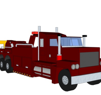 现代货车车头su模型