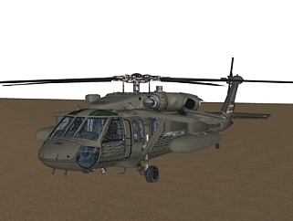 现代战斗直升机su模型