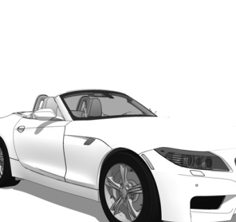 现代家用轿车su模型