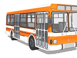 现代<em>公交车su模型</em>