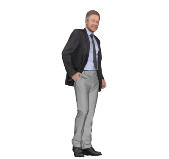 现代男白领su模型