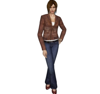 现代站姿女人su模型