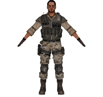 现代抢手角色su模型