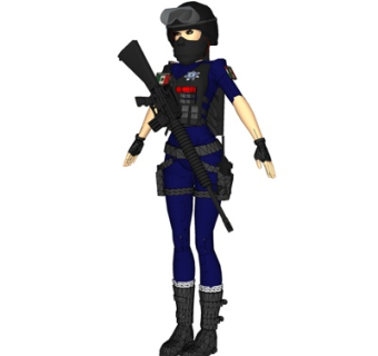 现代抢手角色su模型