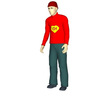 现代站姿男子su模型