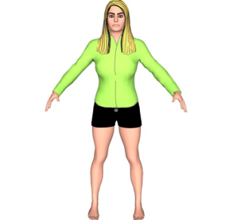 现代站姿女人su模型