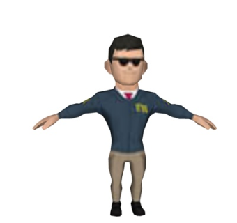 现代站姿男子su模型