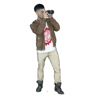 现代拍照男子su模型