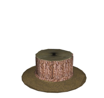 自然风木头小品su模型