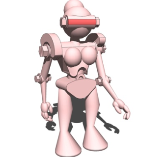 现代机器人玩具su模型