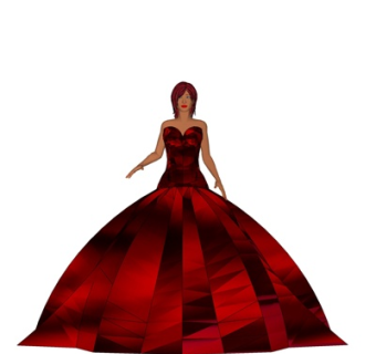 现代连衣裙女子su模型