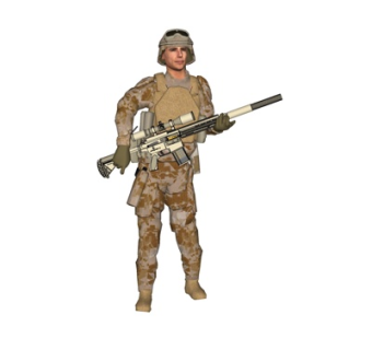 现代男抢手角色su模型