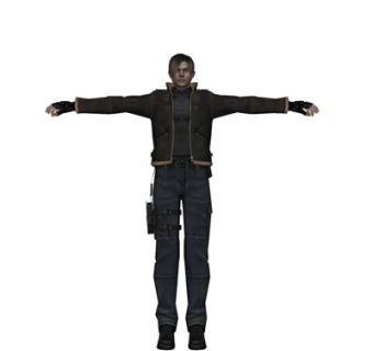 现代男皮甲角色su模型