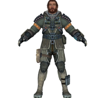 现代男铠甲角色su模型