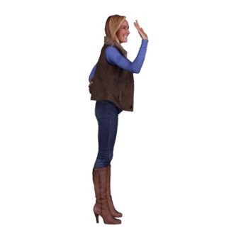 现代站姿女子su模型