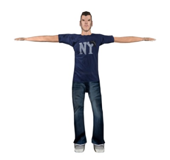 现代站姿男子su模型