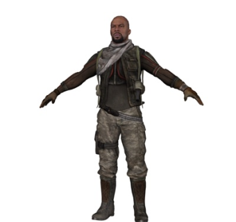 现代男皮甲角色su模型