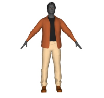 现代站姿黑人su模型