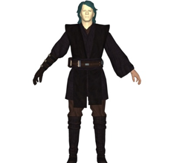 现代男皮甲角色su模型