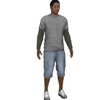 现代站姿男子su模型