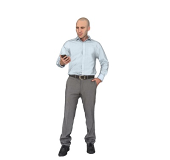 现代站姿男子su模型