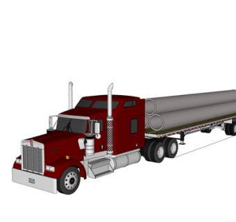 现代拖车su模型