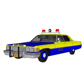 现代警车su模型