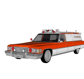 现代警车su模型