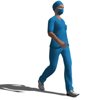 现代女护士su模型