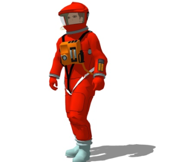 现代消防员su模型